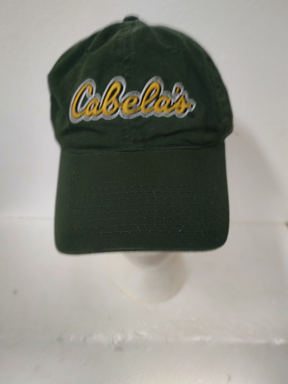 Cabela's Forest Green Hat with Yellow Logo Adjustable